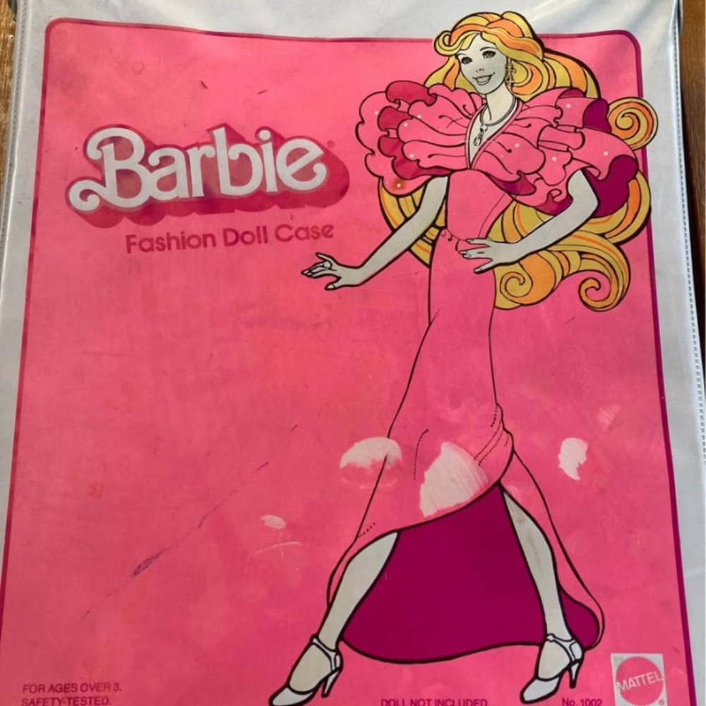 Mattel Pink and White Doll Storage Case